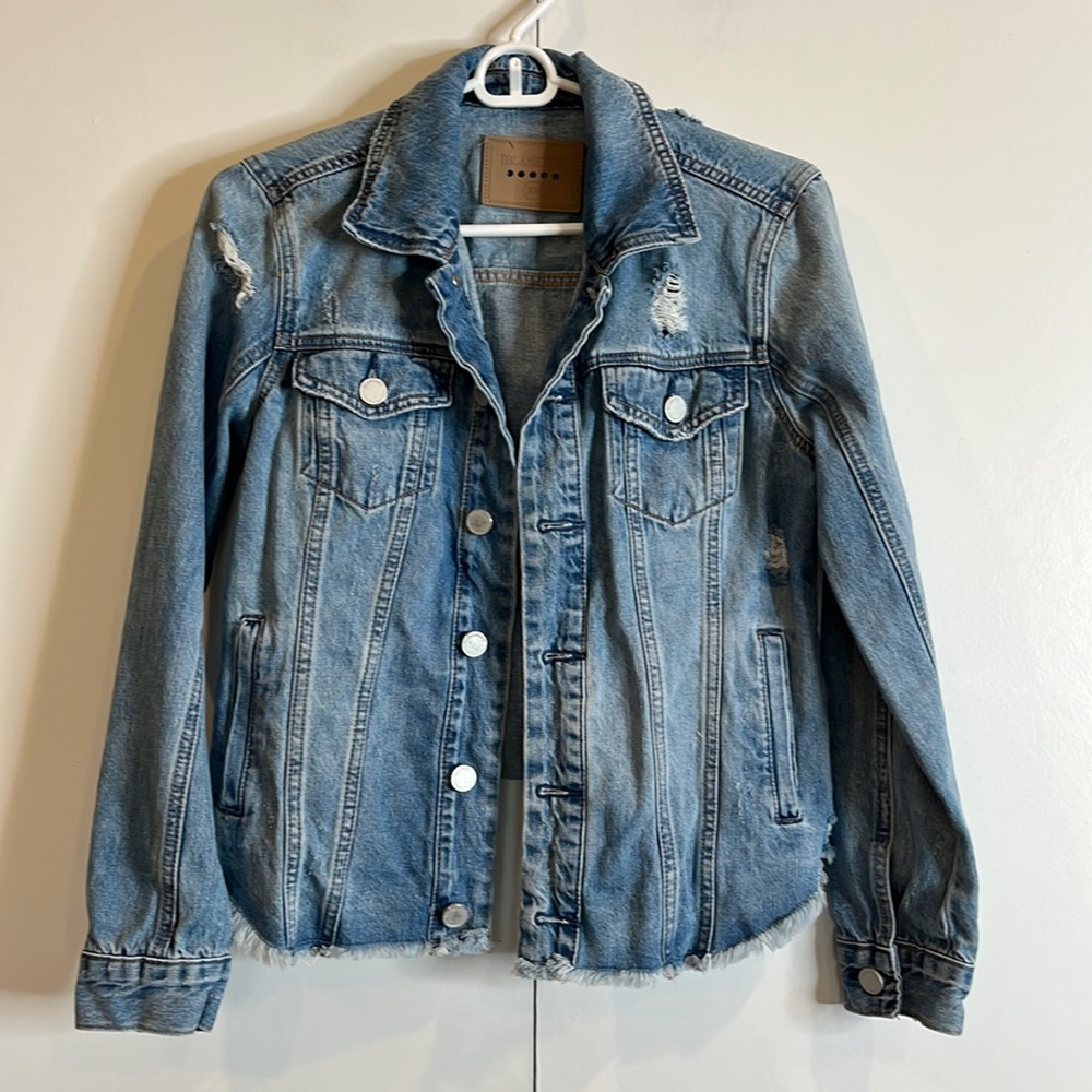 Blank NYC distressed cropped denim jacket Size XS Rodeo Western